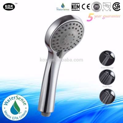 Classic Shower Accessories Parts Best Rainfall Handheld Showerhead Three Function Water Saving Hand Shower Head