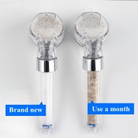 Three function filtering water shower head with pp filter